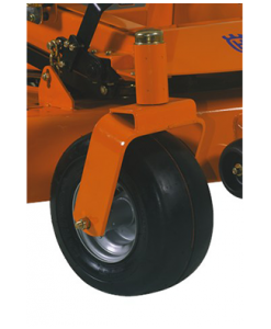 6-inch Wide Caster Wheels
Durable 6-inch wide front casters with pneumatic tires provide long life and are easy on turf.